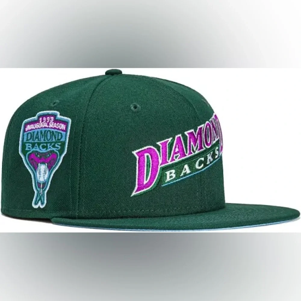 New Era 59FIFTY Arizona Diamondbacks Silk Icy Inaugural Patch Fitted Hat 7 3/8